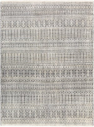 Nobility NBI-2308 6' x 9' Handmade Rug NBI2308-69  Dusty Sage, Oatmeal, Light Gray, Charcoal, Black, Medium Gray Surya