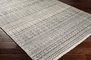 Nobility NBI-2308 8' x 10' Handmade Rug NBI2308-810  Dusty Sage, Oatmeal, Light Gray, Charcoal, Black, Medium Gray Surya