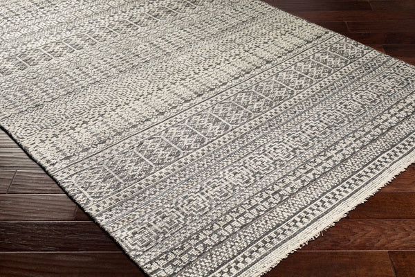 Surya Nobility Hand Knotted Wool Blend Bohemian Area Rug with Fringe for Entryway or Bath NBI2308-23