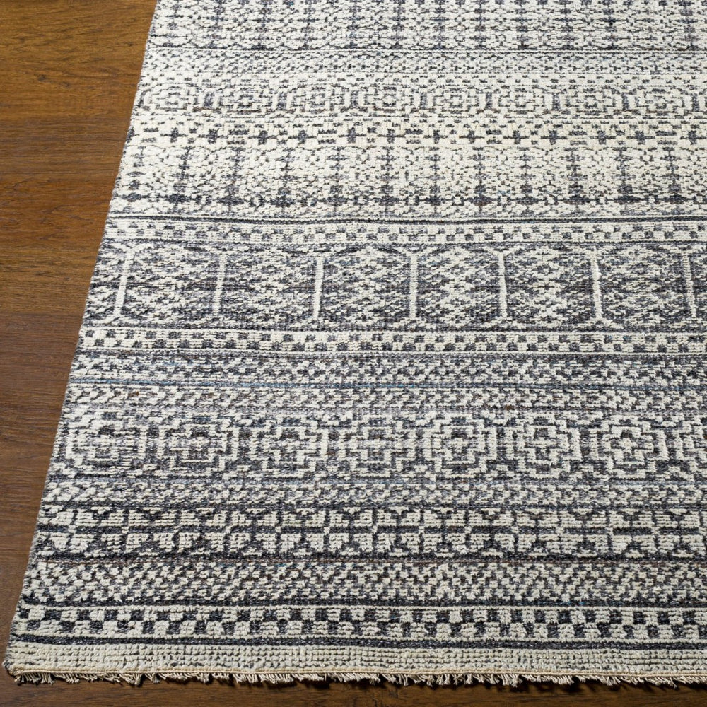 Surya Nobility Hand Knotted Wool Blend Bohemian Area Rug with Fringe for Entryway or Bath NBI2308-23