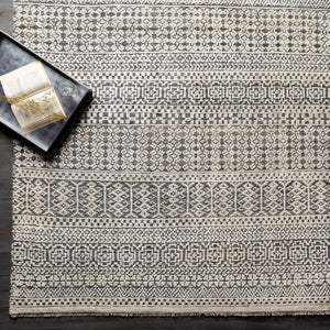 Surya Nobility Hand Knotted Wool Blend Bohemian Area Rug with Fringe for Entryway or Bath NBI2308-23