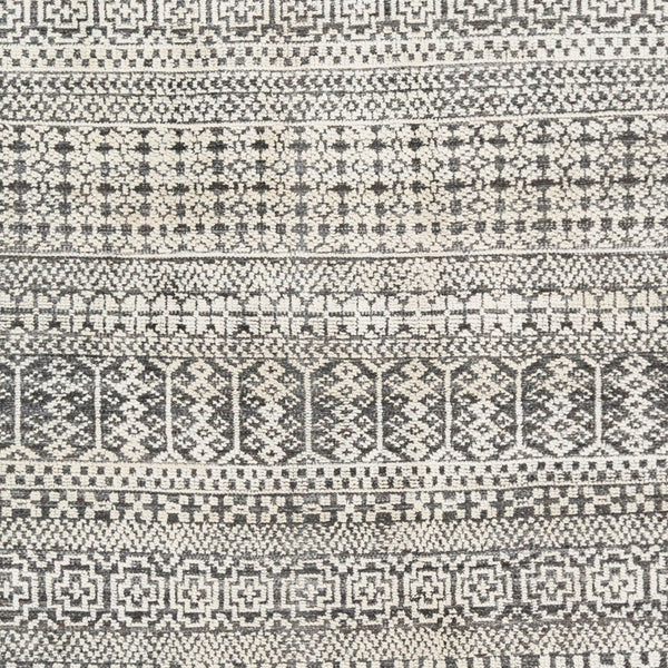 Surya Nobility Hand Knotted Wool Blend Bohemian Area Rug with Fringe for Entryway or Bath NBI2308-23