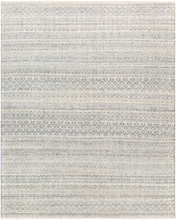 Nobility NBI-2310 6' x 9' Handmade Rug NBI2310-69  Light Gray, Cream, Medium Gray, Navy Surya