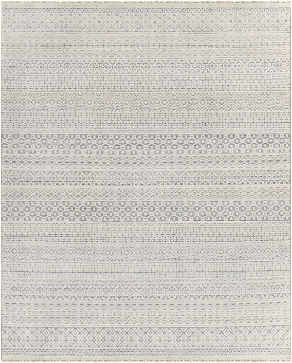Nobility NBI-2310 8' x 10' Handmade Rug NBI2310-810  Light Gray, Cream, Medium Gray, Navy Surya