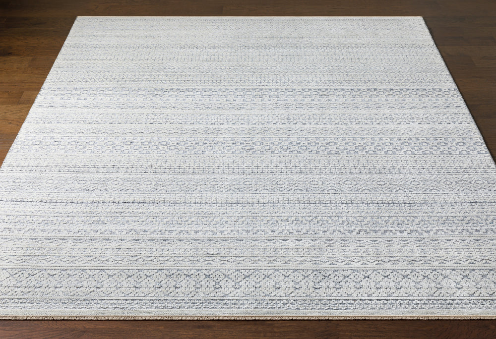 Nobility NBI-2310 6' x 9' Handmade Rug NBI2310-69  Light Gray, Cream, Medium Gray, Navy Surya