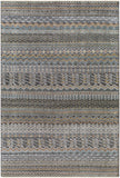 Nobility NBI-2312 6' x 9' Handmade Rug NBI2312-69  Charcoal, Light Gray, Wheat, Peach, Ice Blue Surya