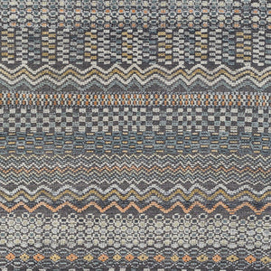 Nobility NBI-2312 8' x 10' Handmade Rug NBI2312-810  Charcoal, Light Gray, Wheat, Peach, Ice Blue Surya