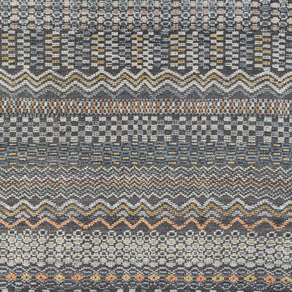 Surya Nobility Hand Knotted Wool Viscose Bohemian Area Rug with Fringe for Entryway NBI2312-23