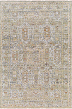 Nobility NBI-2313 6' x 9' Handmade Rug NBI2313-69  Tan, Medium Gray, Charcoal, Wheat, Light Gray Surya