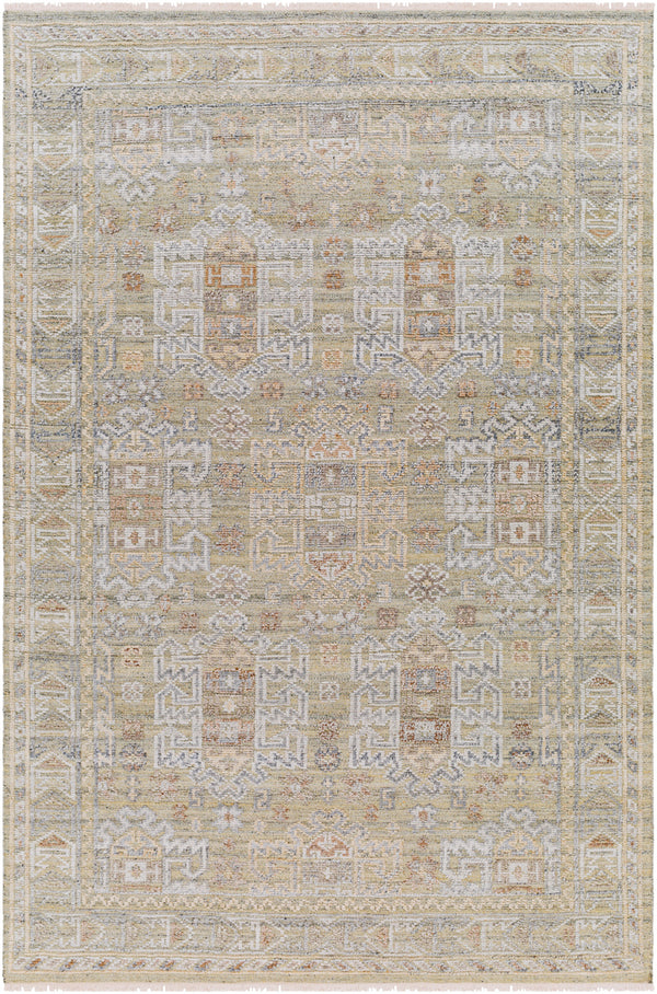 Nobility NBI-2313 6' x 9' Handmade Rug NBI2313-69  Tan, Medium Gray, Charcoal, Wheat, Light Gray Surya