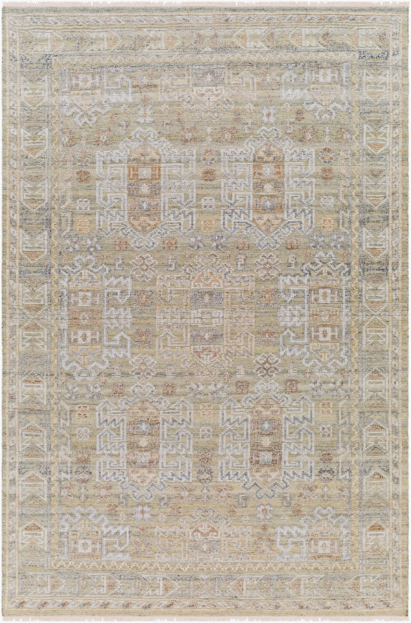 Surya Nobility Hand-knotted Wool Viscose Accent Rug with Fringe for Entryway or Bedroom NBI2313-23