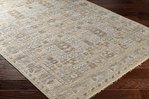 Surya Nobility Hand-knotted Wool Viscose Accent Rug with Fringe for Entryway or Bedroom NBI2313-23