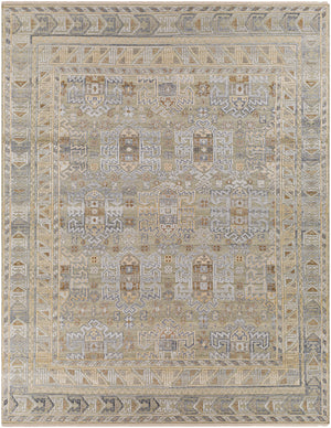 Nobility NBI-2313 8' x 10' Handmade Rug NBI2313-810  Tan, Medium Gray, Charcoal, Wheat, Light Gray Surya
