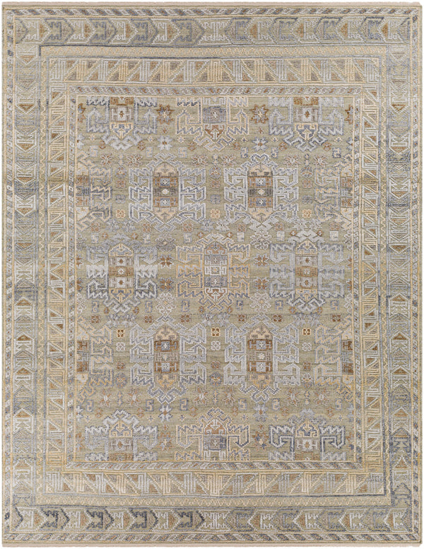Nobility NBI-2313 8' x 10' Handmade Rug NBI2313-810  Tan, Medium Gray, Charcoal, Wheat, Light Gray Surya