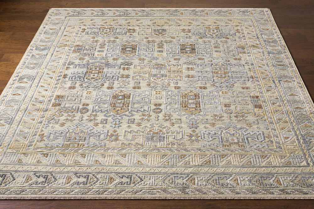 Nobility NBI-2313 6' x 9' Handmade Rug NBI2313-69  Tan, Medium Gray, Charcoal, Wheat, Light Gray Surya