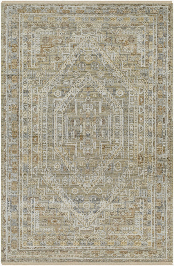 Surya Nobility Hand-knotted Wool Viscose Accent Rug with Fringe for Entryway or Bedroom NBI2314-23