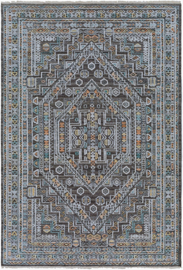 Surya Nobility Hand Knotted Wool Viscose Accent Rug with Fringe for Entryway or Bedroom NBI2315-23