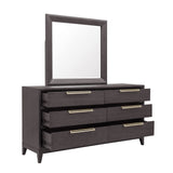 Quincy 6-Drawer Dresser Black with Molasses Finish P375100 Pulaski Furniture