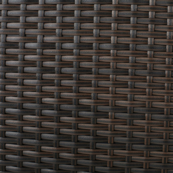 English Elm Christopher Knight Home® - RIAD Wicker Round Foldable Dining Table Brown Multi – Weather & Water Resistant, Seats 4, Compact Fold 61380.00MBRN