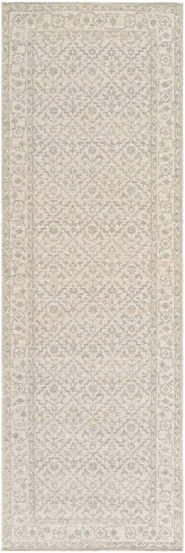 Livabliss Maan Turkish Woven Jute Blend Low Pile Rug for Entryways and High Traffic Areas Gray, White 2'7" x 7'10" NBMA2301-27710
