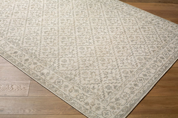 Livabliss Maan Turkish Woven Jute Blend Low Pile Rug for Entryways and High Traffic Areas Gray, White 5'3" x 7' NBMA2301-537