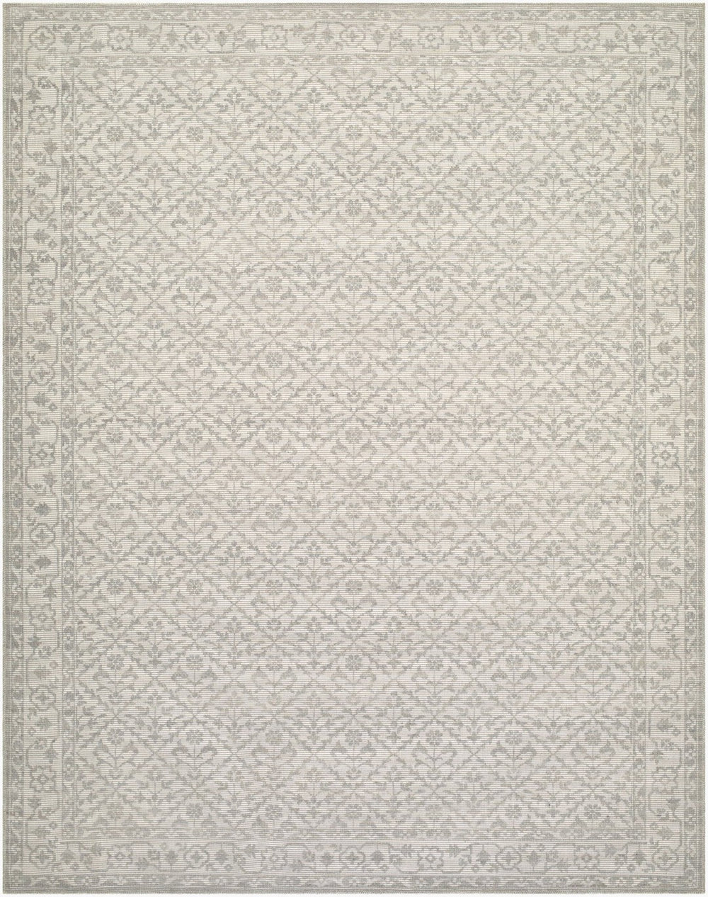 Livabliss Maan Turkish Woven Jute Blend Low Pile Rug for Entryways and High Traffic Areas Gray, White 5'3" x 7' NBMA2301-537