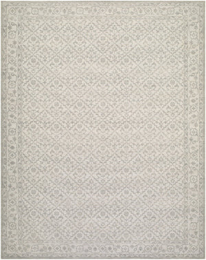 Livabliss Maan Turkish Woven Jute Blend Low Pile Rug for Entryways and High Traffic Areas Gray, White 5'3" x 7' NBMA2301-537