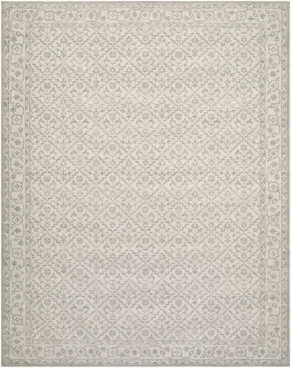Livabliss Maan Turkish Woven Jute Blend Low Pile Rug for Entryways and High Traffic Areas Gray, White 5'3" x 7' NBMA2301-537