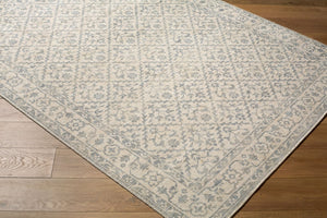 Livabliss Maan Traditional Jute Polyester Woven Accent Rug for Entryways and Bedroom Floors Sky Blue, White 2' x 2'11" NBMA2302-2211
