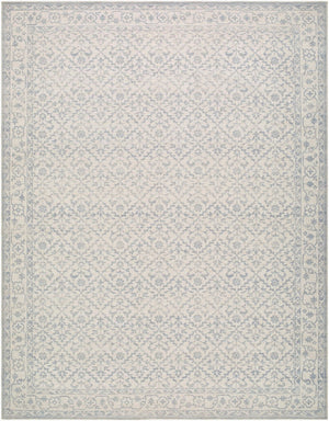 Livabliss Maan Traditional Jute Polyester Woven Accent Rug for Entryways and Bedroom Floors Sky Blue, White 2' x 2'11" NBMA2302-2211