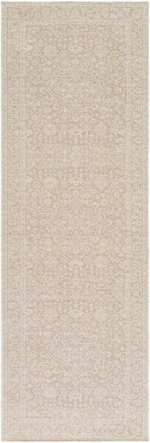 Livabliss Maan Polyester Jute Blend Low Pile Area Rug for Entryways and High Traffic Spaces Oatmeal, White 2'7" x 7'10" NBMA2303-27710