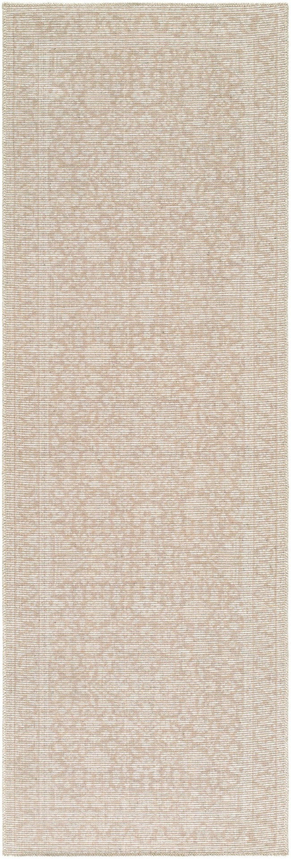Livabliss Maan Polyester Jute Blend Low Pile Area Rug for Entryways and High Traffic Spaces Oatmeal, White 2'7" x 7'10" NBMA2303-27710