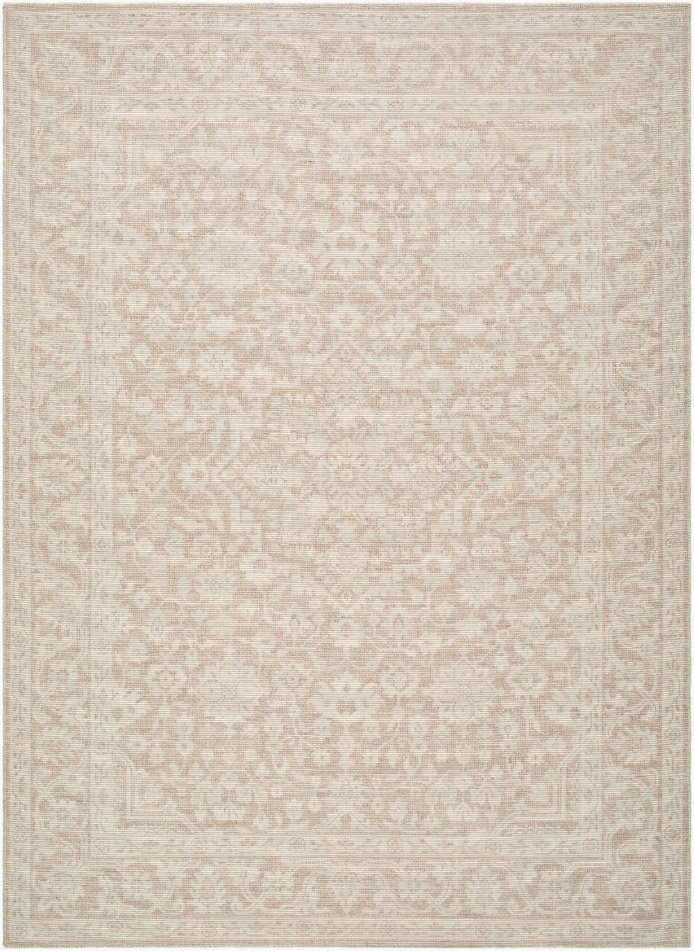 Livabliss Maan Polyester Jute Blend Low Pile Area Rug for Entryways and High Traffic Spaces Oatmeal, White 2' x 2'11" NBMA2303-2211