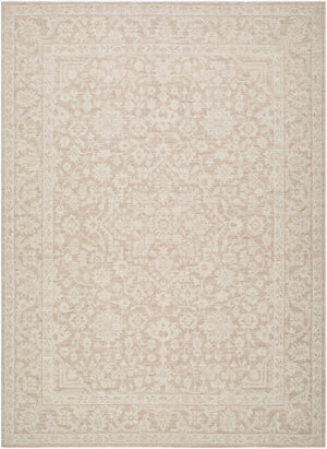 Livabliss Maan Polyester Jute Blend Low Pile Area Rug for Entryways and High Traffic Spaces Oatmeal, White 2' x 2'11" NBMA2303-2211