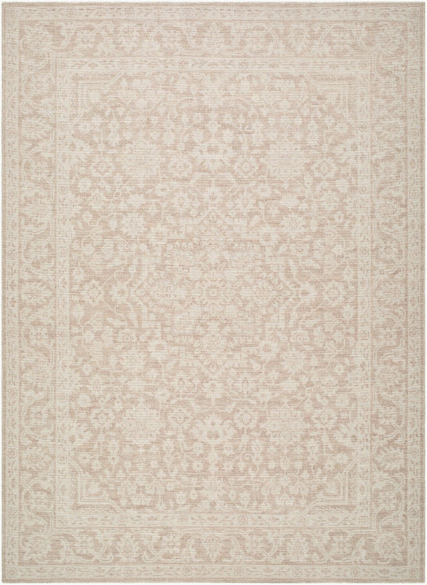 Livabliss Maan Polyester Jute Blend Low Pile Area Rug for Entryways and High Traffic Spaces Oatmeal, White 2' x 2'11" NBMA2303-2211