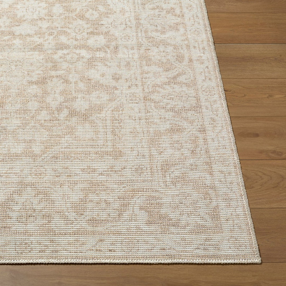 Livabliss Maan Polyester Jute Blend Low Pile Area Rug for Entryways and High Traffic Spaces Oatmeal, White 2' x 2'11" NBMA2303-2211