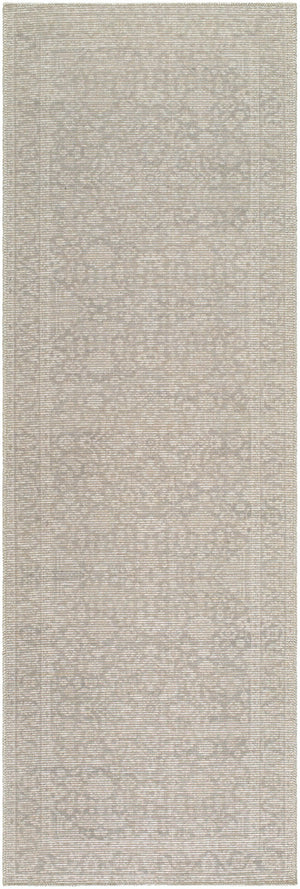 Livabliss Maan Jute Polyester Blend Traditional Rug Machine Woven Low Pile Entryway Accent Gray, White 2'7" x 7'10" NBMA2305-27710