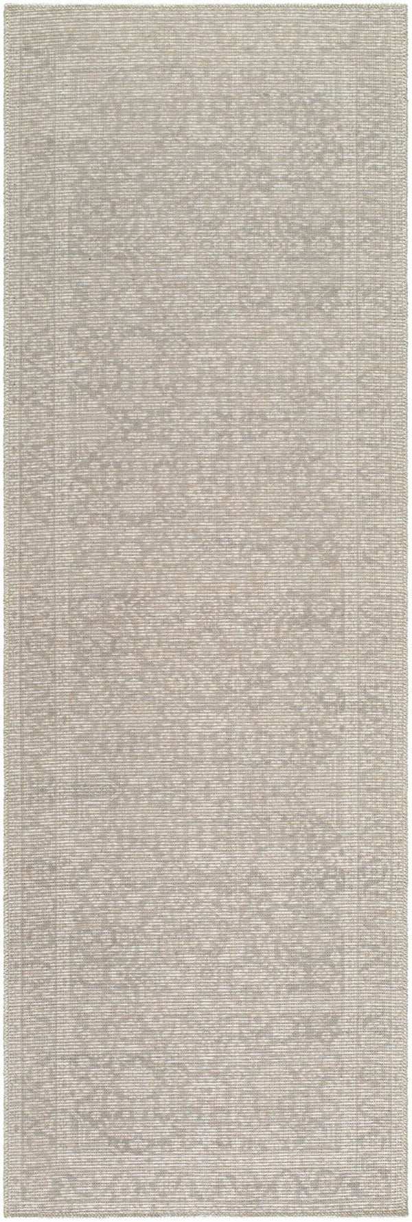 Livabliss Maan Jute Polyester Blend Traditional Rug Machine Woven Low Pile Entryway Accent Gray, White 2'7" x 7'10" NBMA2305-27710