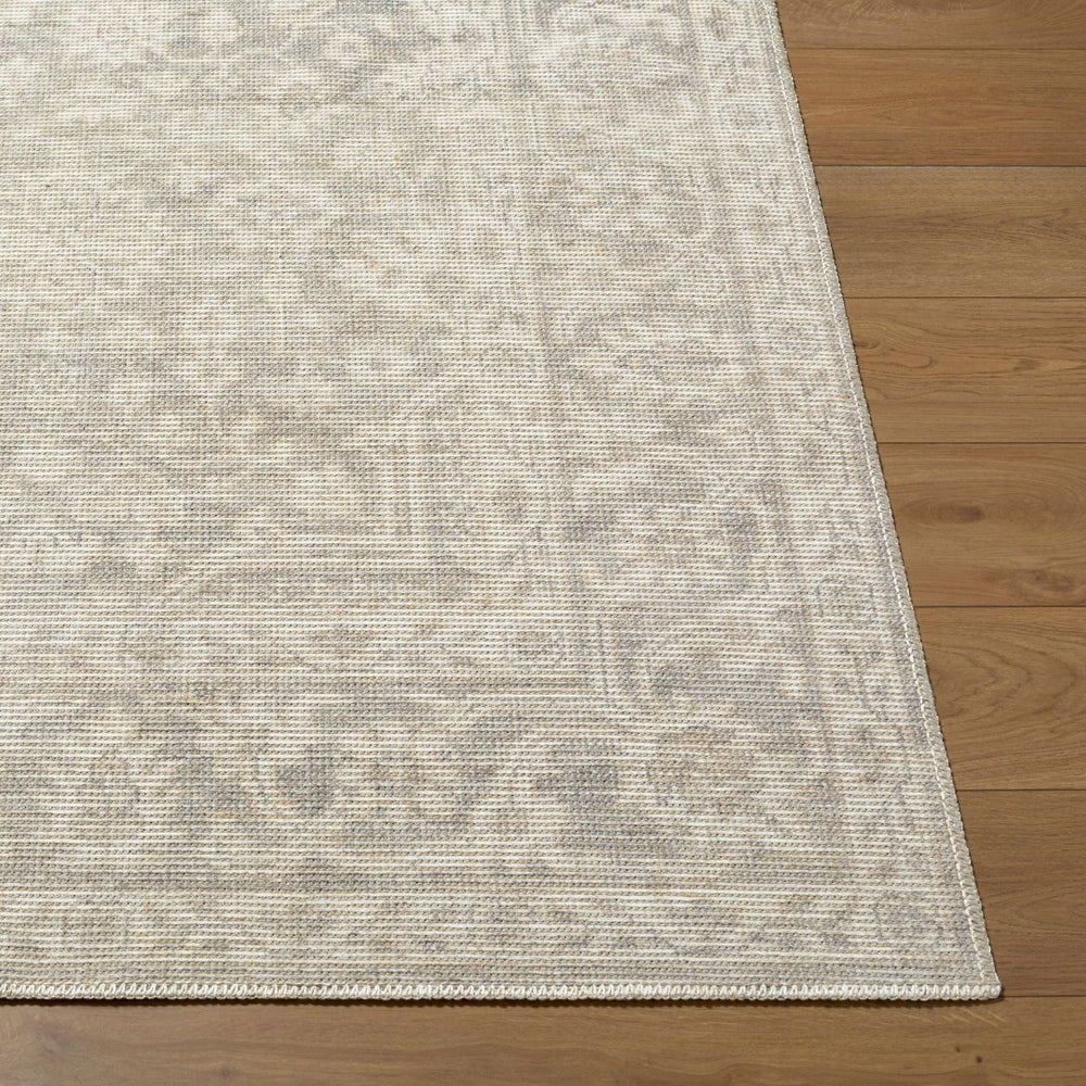 Livabliss Maan Jute Polyester Blend Traditional Rug Machine Woven Low Pile Entryway Accent Gray, White 5'3" x 7' NBMA2305-537