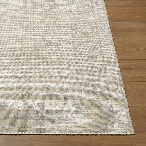 Livabliss Maan Jute Polyester Blend Traditional Rug Machine Woven Low Pile Entryway Accent Gray, White 5'3" x 7' NBMA2305-537