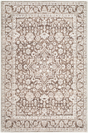 Livabliss Maan Machine Woven Polyester Jute Blend Accent Rug for Entryways and High Traffic Spaces Dark Brown, Oat 1'10" x 2'11" NBMA2306-2211