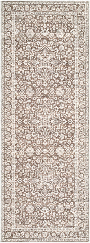 Livabliss Maan Machine Woven Polyester Jute Blend Accent Rug for Entryways and High Traffic Spaces Dark Brown, Oat 2'6" x 7'3" NBMA2306-2673