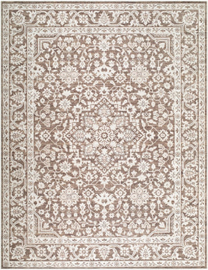 Livabliss Maan Machine Woven Polyester Jute Blend Accent Rug for Entryways and High Traffic Spaces Dark Brown, Oat 7'9" x 10' NBMA2306-7910