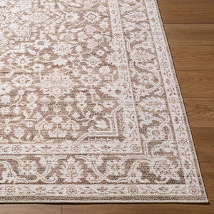 Livabliss Maan Machine Woven Polyester Jute Blend Accent Rug for Entryways and High Traffic Spaces Dark Brown, Oat 1'10" x 2'11" NBMA2306-2211