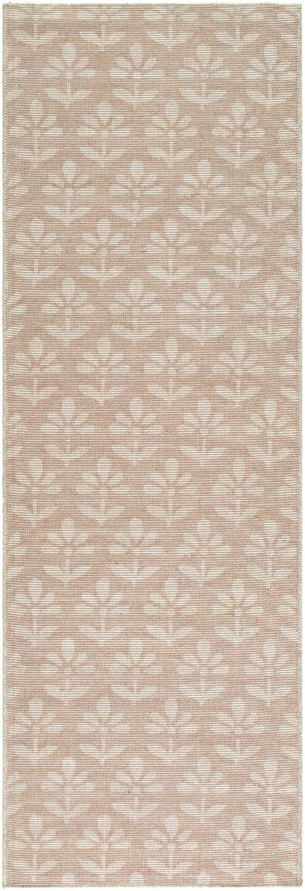 Livabliss Maya Machine Woven Jute Polyester Accent Rug Turkish Folk Pattern for Entryways Light Brown, Wh 2'7" x 7'10" NBMY2300-27710
