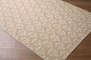 Livabliss Maya Machine Woven Jute Polyester Accent Rug Turkish Folk Pattern for Entryways Light Brown, Wh 6'7" x 9' NBMY2300-679