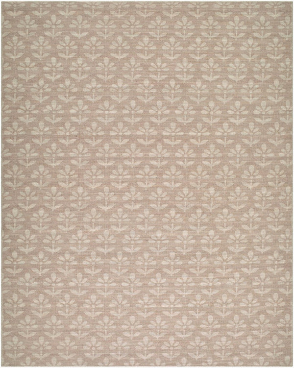 Livabliss Maya Machine Woven Jute Polyester Accent Rug Turkish Folk Pattern for Entryways Light Brown, Wh 6'7" x 9' NBMY2300-679