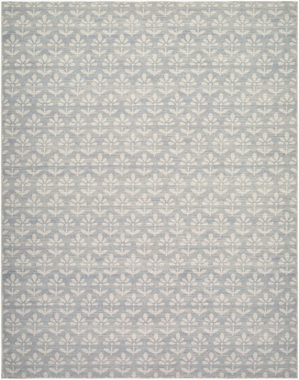 Livabliss Maya Global Flatweave Accent Rug Jute Polyester Blend for Bohemian Modern Interiors Sky Blue, White 6'7" x 9' NBMY2301-679