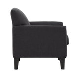 Homelegance By Top-Line Huntley Modern Accent Chair Dark Grey Linen