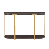 Homelegance By Top-Line Conlley Wood and Metal T-Brace Sofa Table Espresso MDF